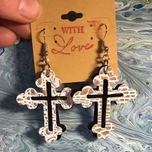 Handmade Earrings! Crosses!